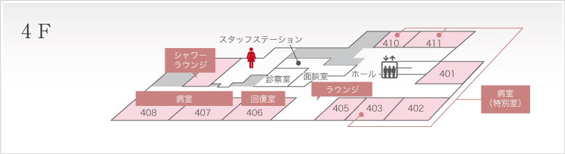 札幌白石産科婦人科病院 4F フロアマップ